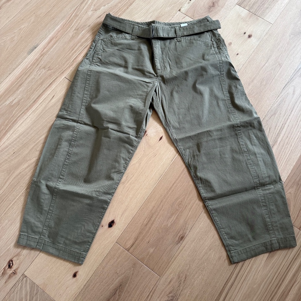 Belted Barrel Pant ( Khaki / Dusky Green )
